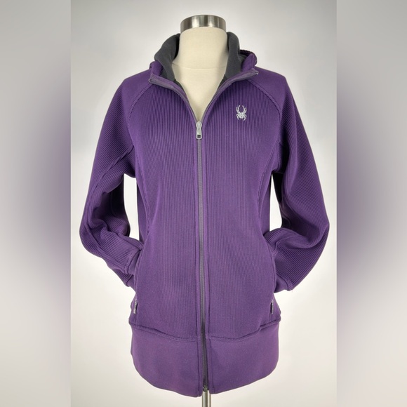 Spyder Jackets & Blazers - SPYDER Endure Core Sweater Women’s Jacket Purple Knit Fleece Full Zip Gorpcore L